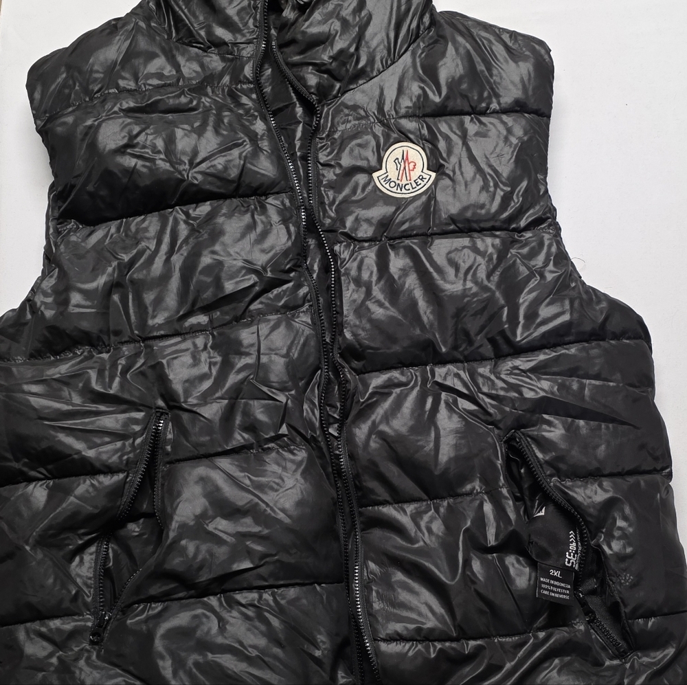 Moncler Men's Shiny Black Puffer Vest